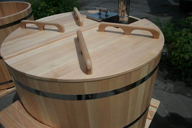 Круглая японская баня «Фурако» со встроенной дровяной печью на 3-4 человек, 1200x1800 мм (рис.5)